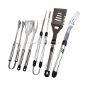 Nûtirîn 3 pcs Amûrên Barbecue Stainless Steel